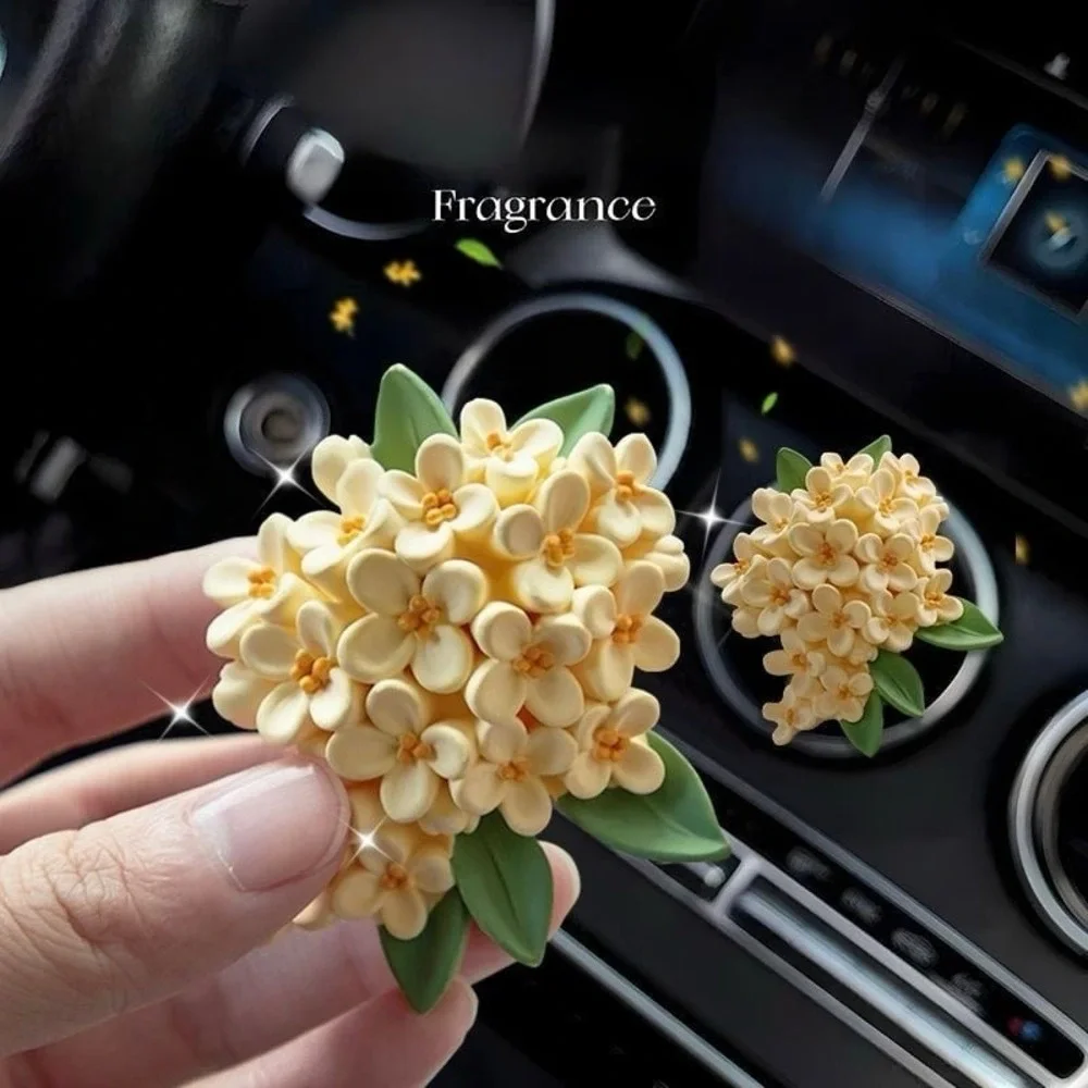 Floral Car Air Vent Fragrance Diffuser - Fresh Gardenia & Freesia Scent new
